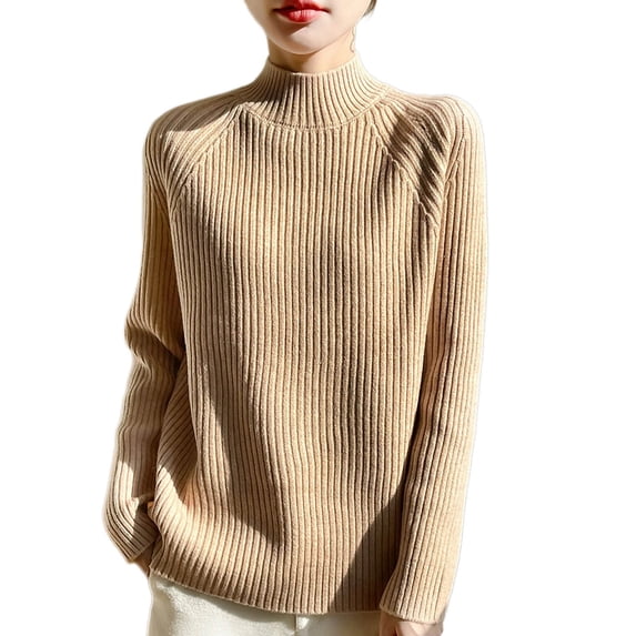 EDFBUYKRS Female Sweaters Plus Size Sweaters for Women Color Block Striped Pullover Long Sleeve Crew Neck Warm Cozy Tops Fall Sweater M