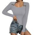 thumbnail image 1 of EDFBUYKRS Female Sweaters Sweater Winter Tops for Woman Black Crew Neck Knit Solid Short Sleeve Pullover Tops for Junior Fall Sweater M, 1 of 8