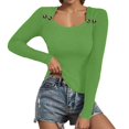 thumbnail image 1 of EDFBUYKRS Female Sweaters Sweater Winter Tops for Woman Black Crew Neck Knit Solid Short Sleeve Pullover Tops for Junior Fall Sweater S, 1 of 8
