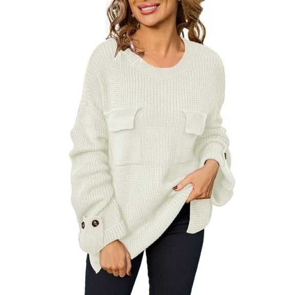 EDFBUYKRS Female Sweaters Sweaters for Women Women's Christmas Snowflake Sweater Turtleneck Holiday Knit Sweater Pullover Fall Sweater S