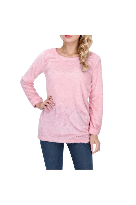 Female Sweaters Womens Long Sleeve Ribbed Shirts Fitted Tops Thermal Crew Neck Soft Basic Layering Fall Sweater S