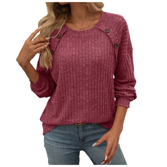EDFBUYKRS Female Sweaters Womens Oversized Mini Sweater Dress Casual V Neck Long Sleeve Soft Knit Fall Tunic Pullover Tops Fall Sweater L