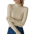 thumbnail image 1 of EDFBUYKRS Female Sweaters Womens off Shoulder Sweater Pullover Sweater for Women Knit , Blue Fall Sweater L, 1 of 4
