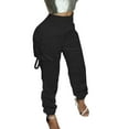 thumbnail image 1 of EDFBUYKRS Female Women Pants Casual Baggy Cargo Pants Women Petite Womens High Waisted Pleated Casual Pants with All Work Attire Foot Pants S, 1 of 6