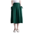 thumbnail image 1 of EDFBUYKRS Female Women Pants Casual Capri Pants for Women Petite Size Shorts for Women Plus Size Knee Length Linen Shorts Summer Baggy Dressy Long Shorts with Pockets Xxxxxl, 1 of 7