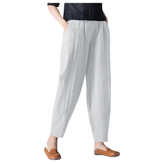 EDFBUYKRS Female Women Pants Casual Cargo Pants Women Black Waist Pocket Trousers Pant Elastic Womens Loose Breathable Pants L