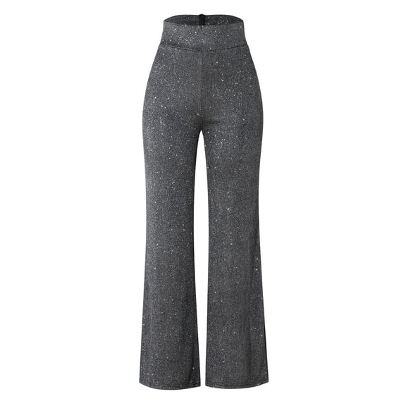 EDFBUYKRS Female Women Pants Casual Cargo Pants Women Work Joggers Women Glitter Sequin Pants High Waisted Bottom Flared Pant Stretchy Casual Home Pant Fashion Pant Xxl