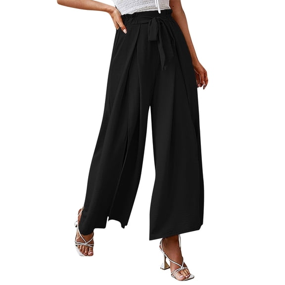 EDFBUYKRS Female Women Pants Casual Drawstring Pants Women Petite Womens Comfy Drawstring Casual Elastic Waist Pocketed Pants Beach Pants M