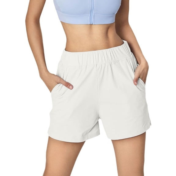 EDFBUYKRS Female Women Pants Casual Fall Pants for Women 2026 Dressy Women's Casual Shorts Summer Yoga Running Workout Split Side Pockets Comfortable Stretchy Breathable Lightweight M