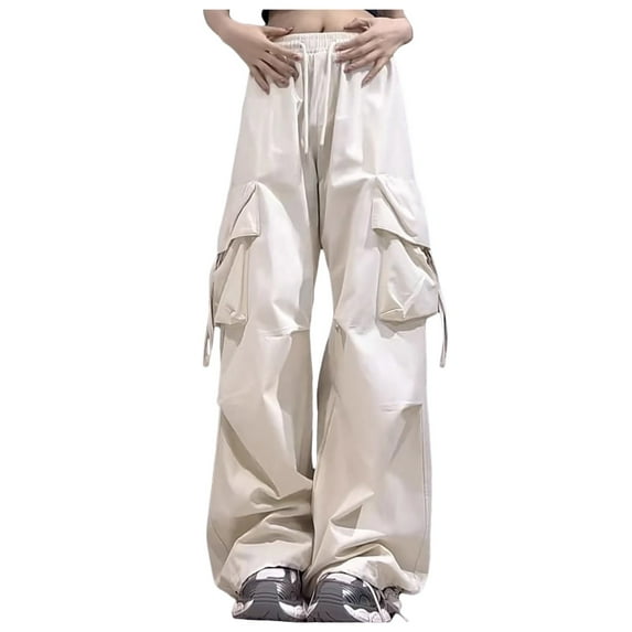 EDFBUYKRS Female Women Pants Casual Hiking Pants Women Plus Size 2X Women's Work Pants with Pockets High Waist Casual Pants Straight Leg Pants Xxl