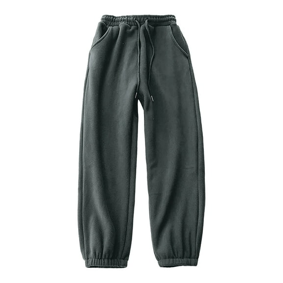 EDFBUYKRS Female Women Pants Casual Linen Pants Women Tall 34 Inseam Women's Lined Jogging Bottoms Sporty Joggers Drawstring Trousers with Pockets Warm Winter Sweatpants Xl