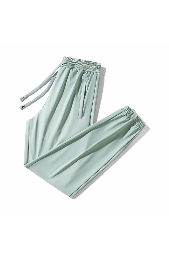 Female Women Pants Casual Loose Pants for Women Summer Cool Ice Silk Sweatpants Super Stretch Pants Men's and Women's Casual Jogging Sweatpants L