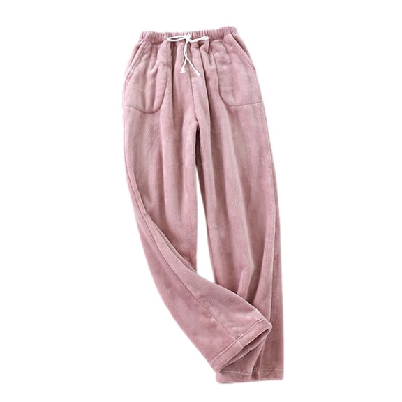 EDFBUYKRS Female Women Pants Casual Pants for Women Work Casual Cozy Women's Pants Loose Fitting Sleep Pants Casual Straight Leg Homewear Trousers S