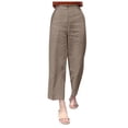 thumbnail image 1 of EDFBUYKRS Female Women Pants Casual Petite Sweatpants for Women Petite Length Short Women's Casual Loose Solid Color Side Pockets Fashionable Casual Straight Pants M, 1 of 5