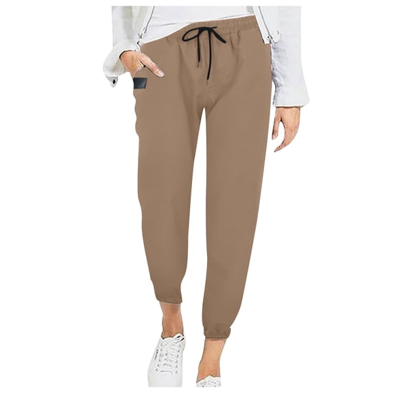 EDFBUYKRS Female Women Pants Casual Petite Sweatpants for Women Women's Lightweight Hiking Cargo Pants Outdoor Casual Travel Sweatpants Joggers Elastic Waist Button Pockets Xxl
