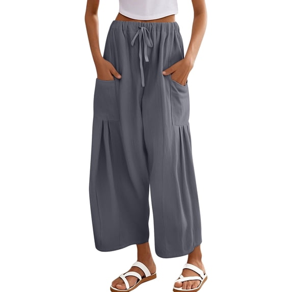 EDFBUYKRS Female Women Pants Casual Women's Pants High Waisted Jeans Fashion Women Casual Flower Print Print High Waist Mid Length Chiffon Ruffle Pants Xxxl