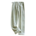 thumbnail image 1 of EDFBUYKRS Female Women Pants Casual Women's Pants High Waisted Petite Women Velvet Thickened Maternity Belly Support Pants Autumn and Winter Solid Color Pajamas Adjustable Home Pants L, 1 of 3