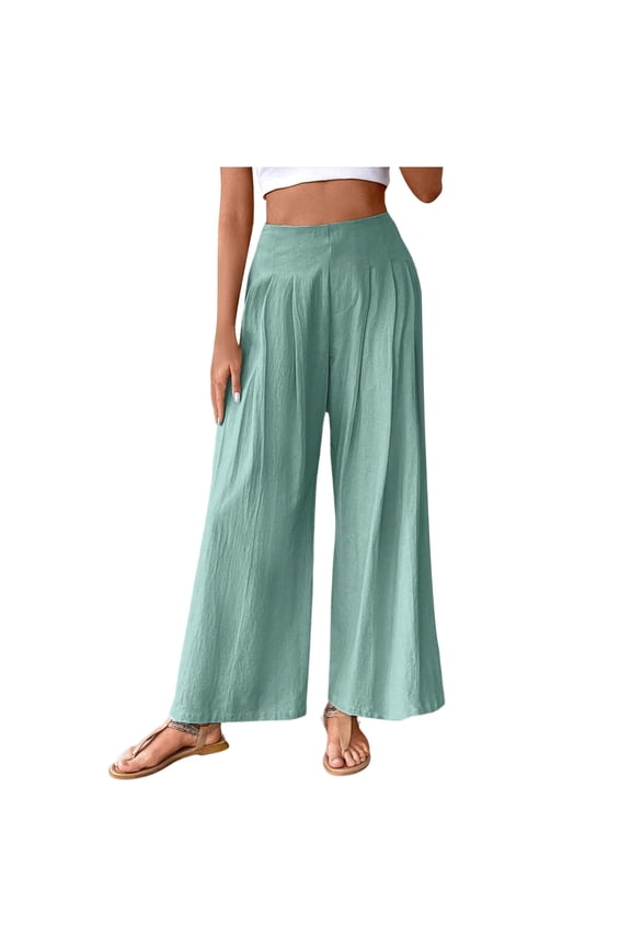 Female Women Pants Casual Womens Cargo Pants Petite Size Womens Casual Solid Color Pressed Side Zipper Loose Casual Trousers Pants Xl