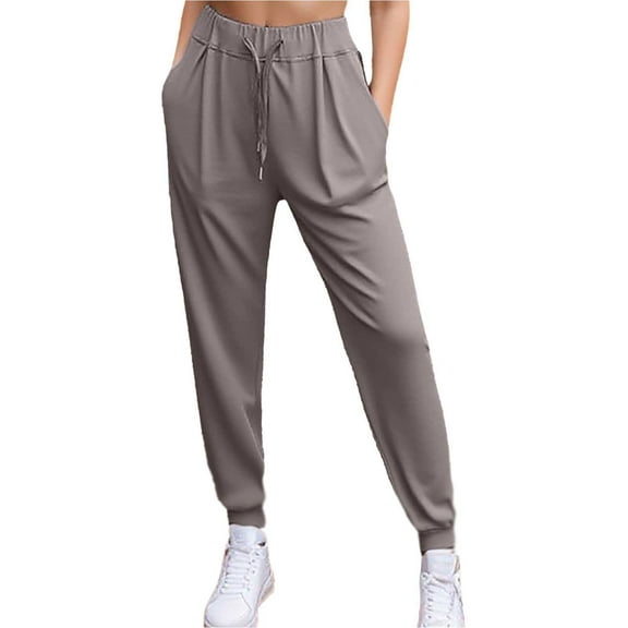 EDFBUYKRS Female Women Pants Casual Womens Dress Pants Petite Women's Jogging Pants with Drawstring Pockets Are Suitable for Women's Casual Exercise and Jogging S
