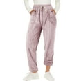 thumbnail image 1 of EDFBUYKRS Female Women Pants Casual Womens Pants Petite Xl Sleeping Trousers Female Autumn and Winter Thickened Coral Velvet Trousers Home Trousers Padded Plus Size Trousers Home Trousers Xl, 1 of 4