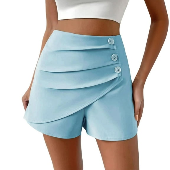 EDFBUYKRS Female Women Pants Casual Womens Sweatpants Tall 36 Inseam Long Women's Casual Palazzo Pants Flowy Summer Trousers Comfortable Wear Outfit Button Detail Versatile Styling S