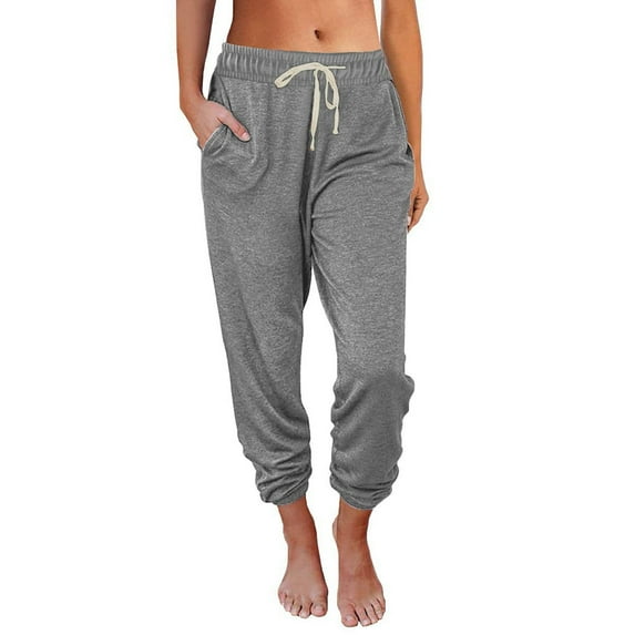 EDFBUYKRS Female Women Pants Casual Womens Tall Pants 34-36 Inch Inseam Spring and Summer Women's Casual Loose Pocket High Waist 9 Point Leggings for Women Xl