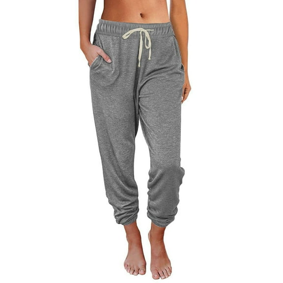 EDFBUYKRS Female Women Pants Casual Womens Tall Pants 34-36 Inch Inseam Spring and Summer Women's Casual Loose Pocket High Waist 9 Point Leggings for Women Xl