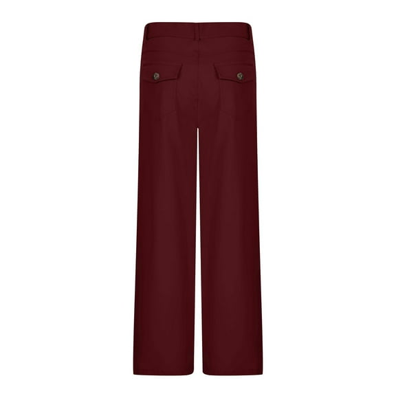 EDFBUYKRS Female Women Pants Casual Work Pants Women Petite Women's Versatile Micro Flared Pants Casual Slim Fit and Drape Feeling Suit Pants M