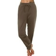 thumbnail image 1 of EDFBUYKRS Female Women Pants Casual Workout Pants Women Loose Fit Petite Women's Solid Colour Autumn/Winter Casual Sweatpants Xxl, 1 of 2