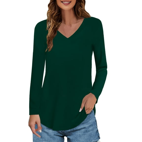 EDFBUYKRS Lolmot Womens Plus Size Casual Crewneck Sweatshirt Long Sleeve Tunic Tops Patchwork Loose Fit Pullover Oversized Shirts L