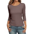 thumbnail image 1 of EDFBUYKRS Long Sleeve Shirts for Women Blouse Casual Puff Sleeve Crewneck Fall Shirt Tunic Tops S, 1 of 8