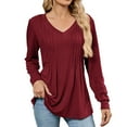 thumbnail image 1 of EDFBUYKRS Long Sleeve Sweatshirts for Women Casual Tunic Tops Fall Crewneck Pullover Sweatshirts Loose Shirts for Women Winter Clothes Xxl, 1 of 5