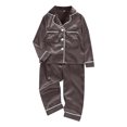 thumbnail image 1 of Matching Family Christmas Pajamas Satin Silk Pajama Set for Family Button Down Pajamas Solid Sleepwear Loungewear Matching Holiday Pajamas, 1 of 4