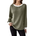 thumbnail image 1 of EDFBUYKRS Mesh Tops for Women Sheer Lace Long Sleeve Shirts See Through Party Club Blouse M, 1 of 6