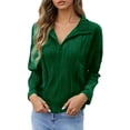 thumbnail image 1 of EDFBUYKRS Plaid Shirt for Women Oversized Flannel Long Sleeve Shirts Casual Button Down Blouse Tops with Pockets M, 1 of 5