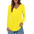 thumbnail image 1 of EDFBUYKRS T Shirts for Women Crew Neck Long Sleeve Womens Shirts Casual Loose Fit Fall Tops M, 1 of 5