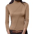 thumbnail image 1 of EDFBUYKRS V Neck Solid Print Polyester, Long Sleeve Blouse (Women's) Xxl, 1 of 5