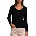 thumbnail image 1 of EDFBUYKRS V Neck T Shirts for Women Long Sleeve Tops Solid Color Tee Casual Shirts Xl, 1 of 4
