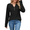 thumbnail image 1 of EDFBUYKRS White Button Down Shirt Women Women Linen Casual Solid Long Sleeve Shirt Blouse Button Down Tops Womens Tops White L, 1 of 8