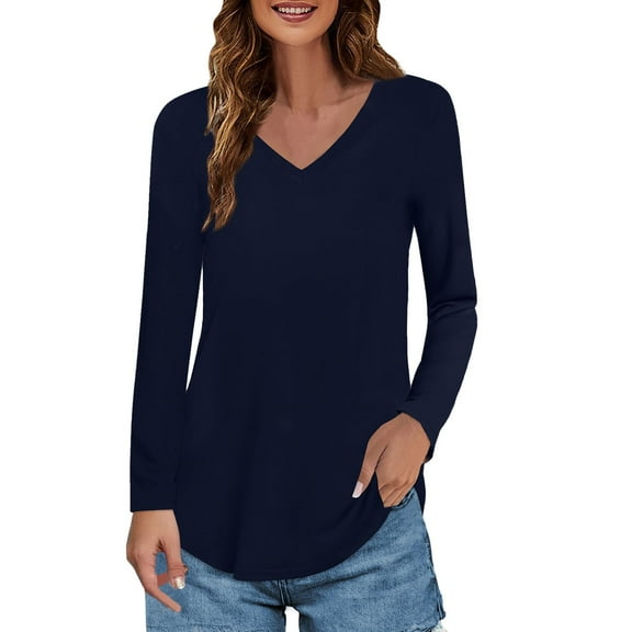 EDFBUYKRS Women Blouses Color Block Long Sleeve Shirts Pleated Fall Tops Fashion Dressy Blouses Xxl