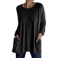 thumbnail image 1 of EDFBUYKRS Women Blouses Hollow-Out Lace Tops Crew Neck Long Sleeve Shirts for Women Clothes Xl, 1 of 5
