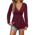 thumbnail image 1 of EDFBUYKRS Women's Button Down Shirt Long Sleeve Classic Collared Tops Work Casual Chiffon Blouse S, 1 of 5