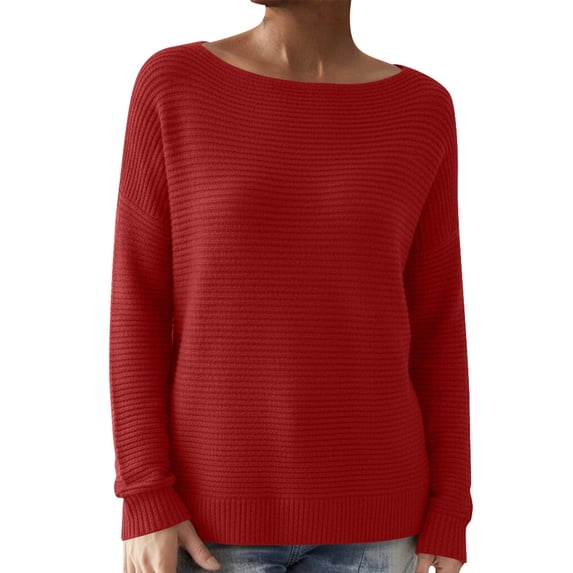 EDFBUYKRS Women's Casual Long Sleeve Tunic Tops Crew Neck Color Block Blouses S