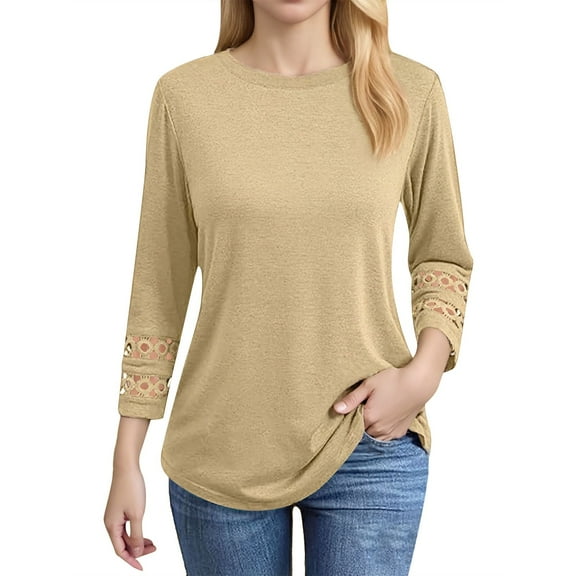 EDFBUYKRS Women's Double Cloth Shirt with Long Sleeves, Sizes Xxl