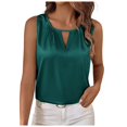 thumbnail image 1 of EDFBUYKRS Women's Plus Turtleneck Tops for Women Plus Size Womens Summer Satin Casual Ruffle Short Sleeve Crewneck Tops S, 1 of 7