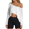 thumbnail image 1 of EDFBUYKRS Women's Tops Long Sleeve V-Neck Shirts Loose Casual Tee Cute T-Shirt with Pocket Fall Winter Flowy Tunic Tee Black S, 1 of 9