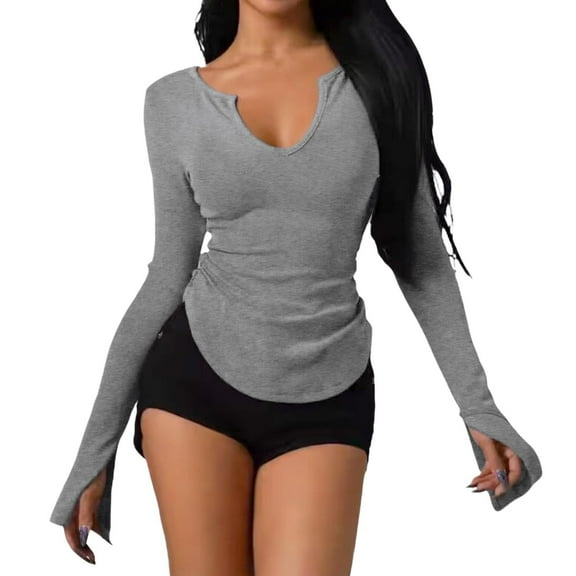 EDFBUYKRS Women's and Women's Buttercore Tee with Long Sleeves, Sizes M