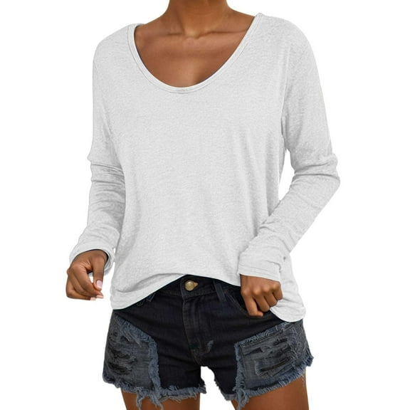 EDFBUYKRS Womens Blouses and Tops Boho Floral Print Long Sleeve Shirts and Tops Loose Fit S