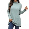 thumbnail image 1 of EDFBUYKRS Womens Button Down Shirts Long Sleeve V Neck Blouse Tops with Pocket M, 1 of 8