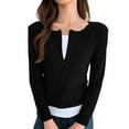 thumbnail image 1 of EDFBUYKRS Womens Dressy Casual Blouse Business Long Sleeve Tops Ruffle V Neck Work Shirt Fall Shirt 2026 Xl, 1 of 9